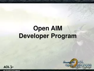 Open AIM Developer Program