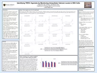 Identifying TRPA1 Agonists by Monitoring Intracellular Calcium Levels in HEK Cells Paige Roe, Erik Johnson, and Wayne S