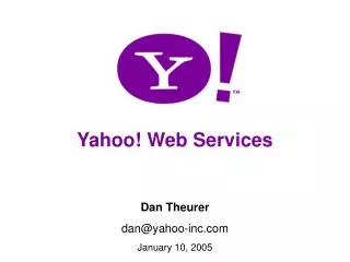 Yahoo! Web Services