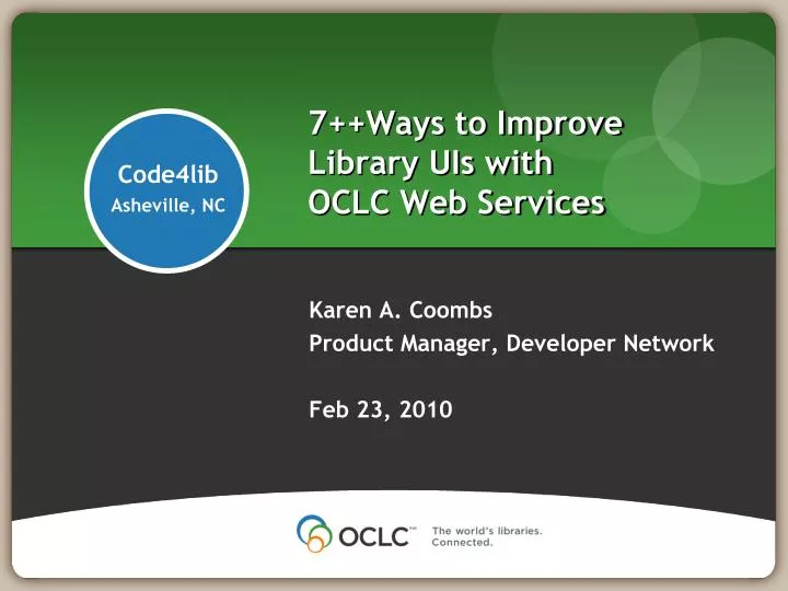 7 ways to improve library uis with oclc web services
