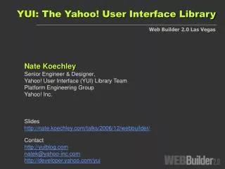 YUI: The Yahoo! User Interface Library