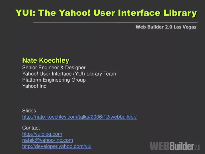 yui the yahoo user interface library