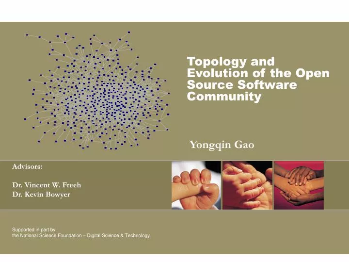 topology and evolution of the open source software community