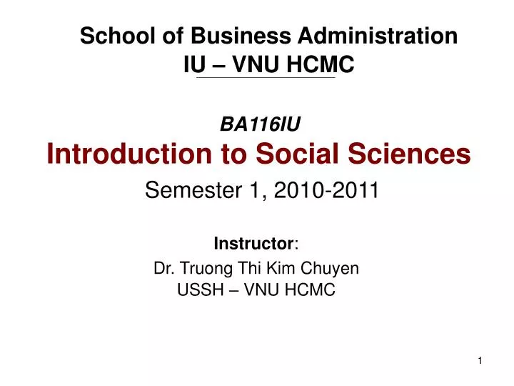 ba116iu introduction to social sciences semester 1 2010 2011