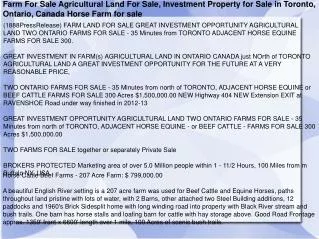 Farm For Sale Agricultural Land For Sale, Investment Propert
