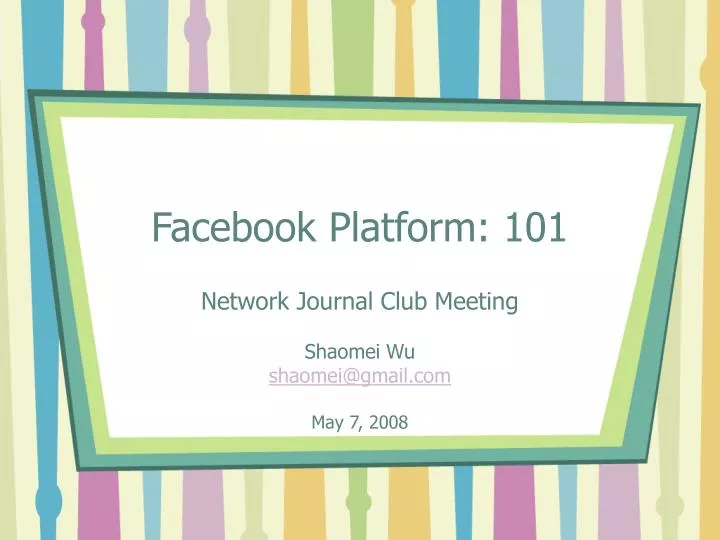 facebook platform 101