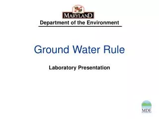 Ground Water Rule