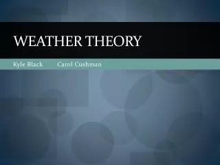 Weather theory