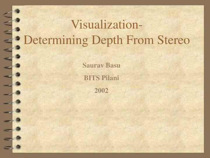 visualization determining depth from stereo