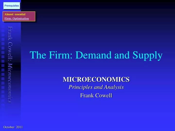 the firm demand and supply