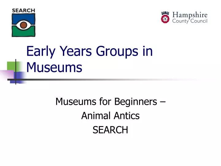 early years groups in museums