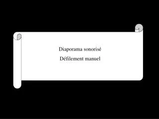 Diaporama sonorisé Défilement manuel