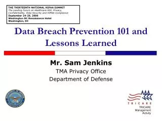Data Breach Prevention 101 and Lessons Learned