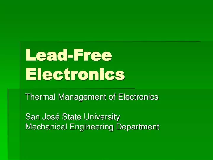 lead free electronics