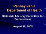 Pennsylvania Department of Health