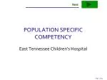 POPULATION SPECIFIC COMPETENCY - slide 1