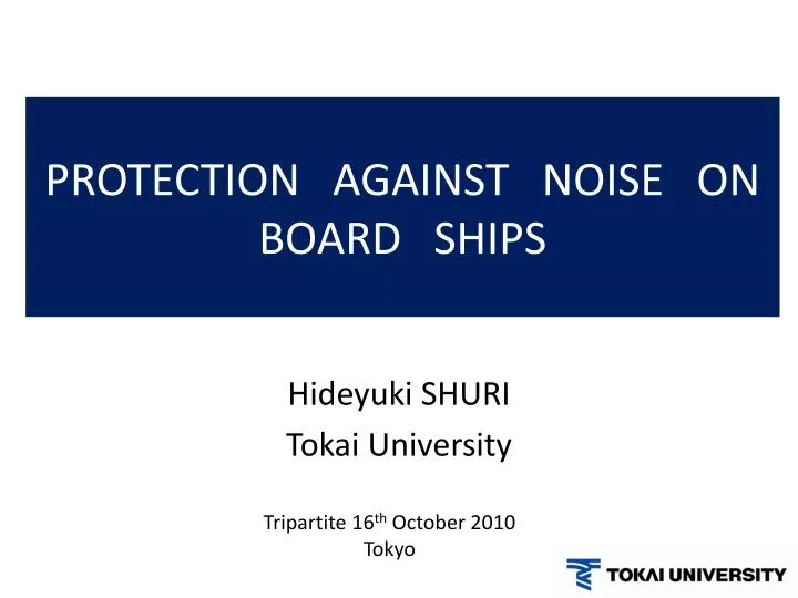 protection against noise on board ships