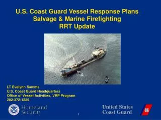 U.S. Coast Guard Vessel Response Plans Salvage &amp; Marine Firefighting RRT Update