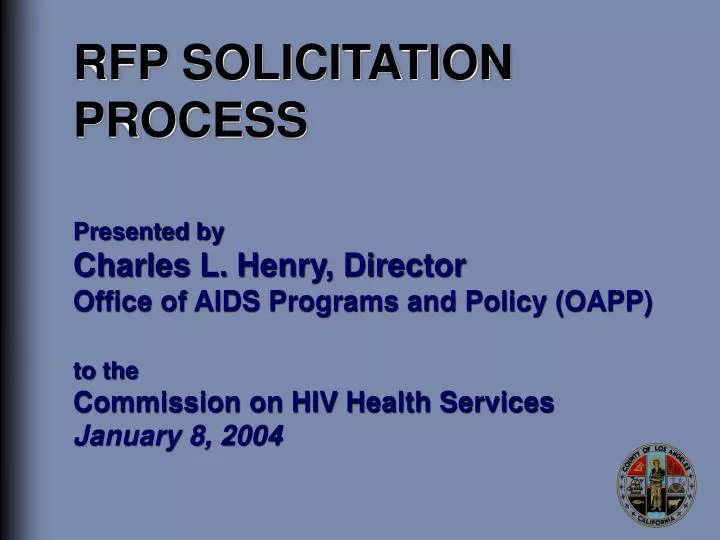 rfp solicitation process