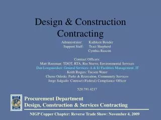 Design &amp; Construction Contracting