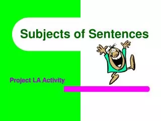 Subjects of Sentences