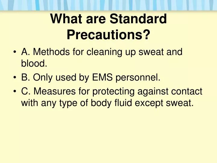 what are standard precautions