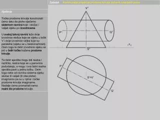 Zadatak Konstruirajte projekcije prodorne krivulje zadanih rotacijskih ploha.