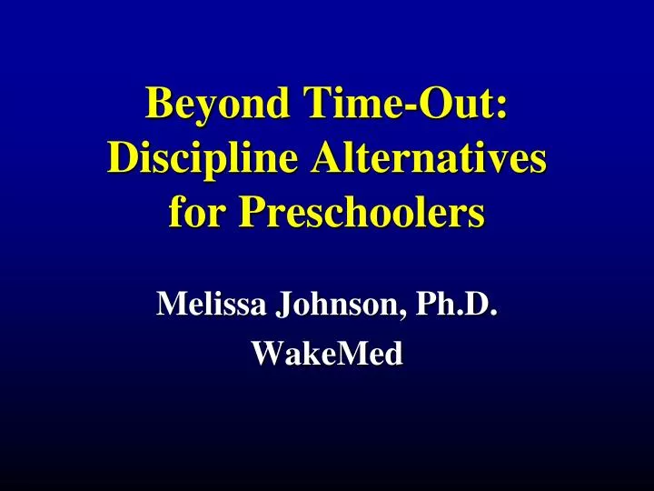 beyond time out discipline alternatives for preschoolers
