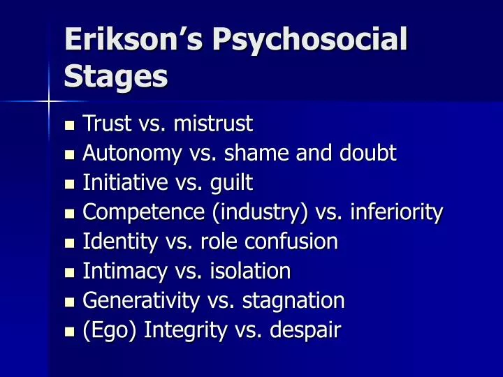 erikson s psychosocial stages