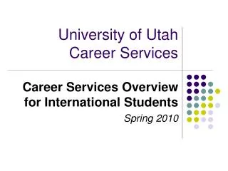 University of Utah Career Services