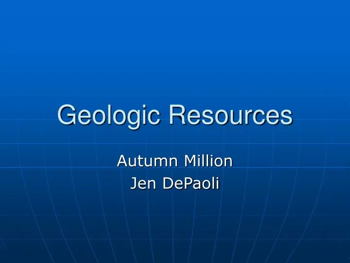 geologic resources