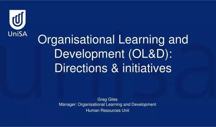 organisational learning and development ol d directions initiatives