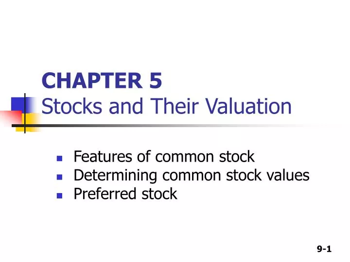 chapter 5 stocks and their valuation