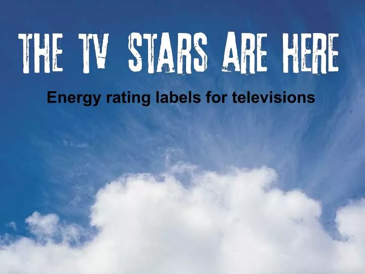 energy rating labels for televisions