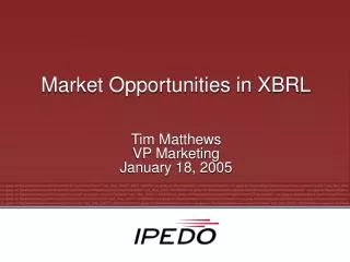 Market Opportunities in XBRL
