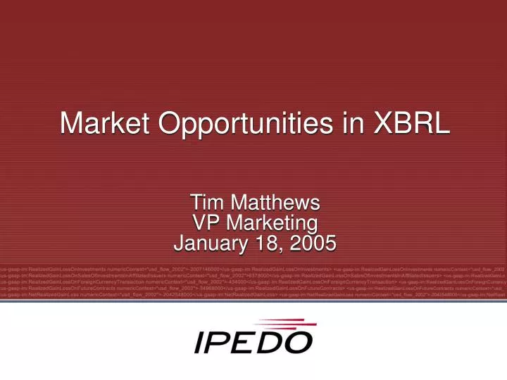 market opportunities in xbrl