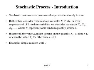 Stochastic Process - Introduction