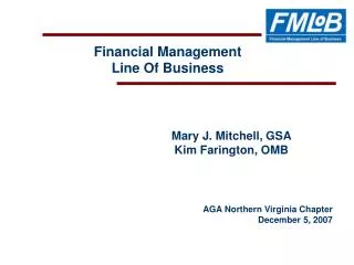 Financial Management Line Of Business