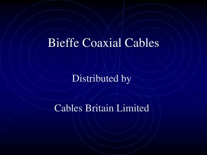 bieffe coaxial cables