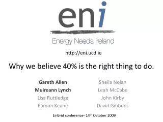 Why we believe 40% is the right thing to do.