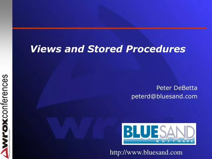 views and stored procedures