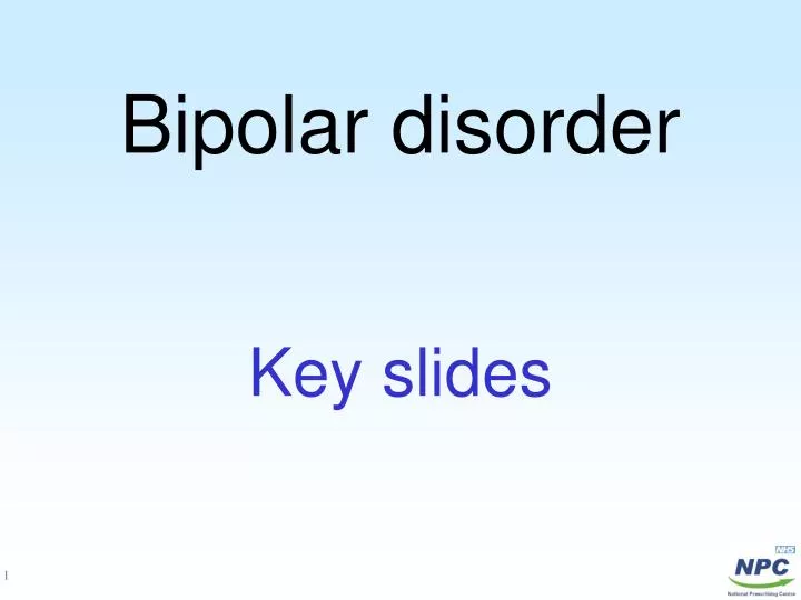 bipolar disorder key slides