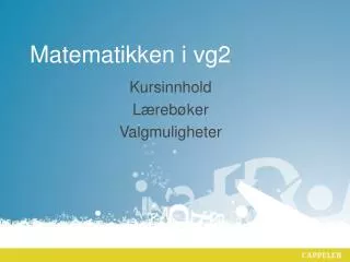 matematikken i vg2
