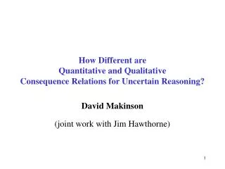 How Different are Quantitative and Qualitative Consequence Relations for Uncertain Reasoning?
