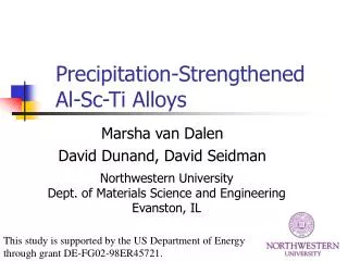 Precipitation-Strengthened Al-Sc-Ti Alloys