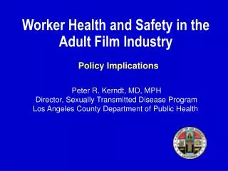 Worker Health and Safety in the Adult Film Industry