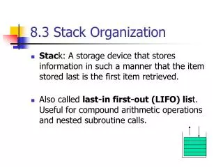 8.3 Stack Organization