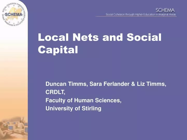 local nets and social capital