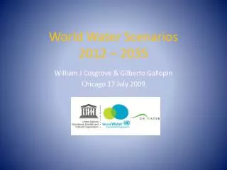 World Water Scenarios 2012 – 2035