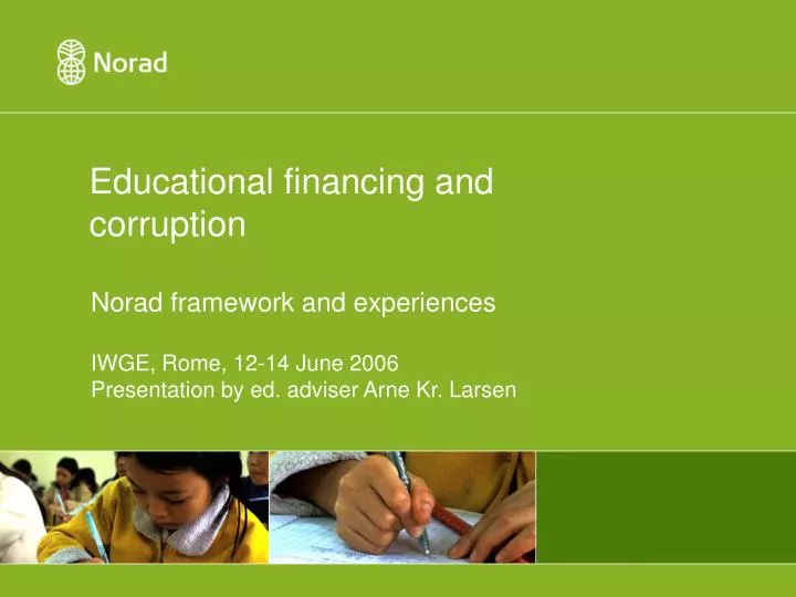 educational financing and corruption